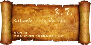 Kalamár Terézia névjegykártya